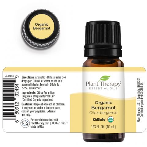 Organic Bergamot Essential Oil - ship nov 15 onwards
