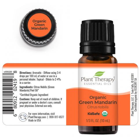 Organic Green Mandarin Essential Oil 10 ml